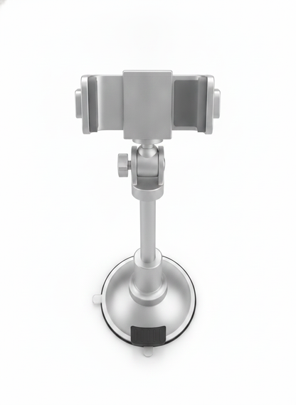 Silver Suction Cup Windshield Arm - Car Phone Mounts and Holders