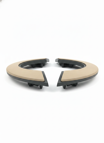 Beige Wood Grain Segmented Trim - Steering Wheel Covers