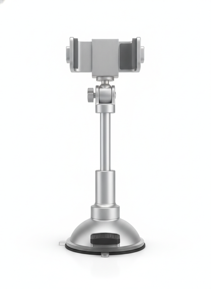 Silver Suction Cup Windshield Arm - Car Phone Mounts and Holders