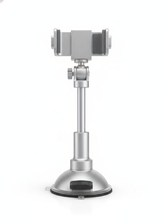 Silver Suction Cup Windshield Arm - Car Phone Mounts and Holders