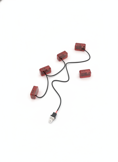 Red Underdash Footwell Pod Kit - Car LED Headlights and Interior Lights