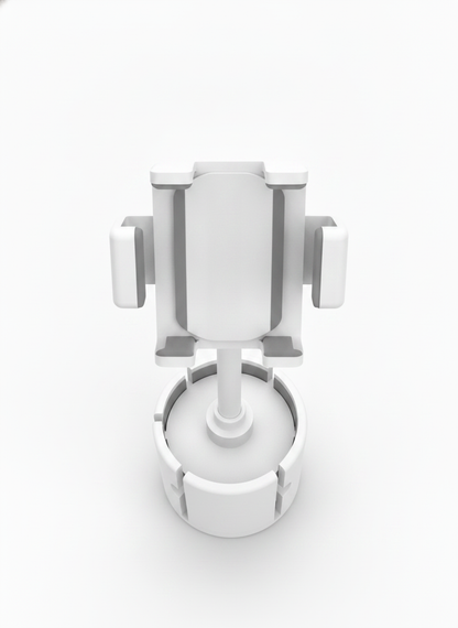 White Cup Holder Expansion Cradle - Car Phone Mounts and Holders