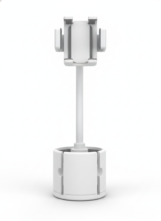 White Cup Holder Expansion Cradle - Car Phone Mounts and Holders